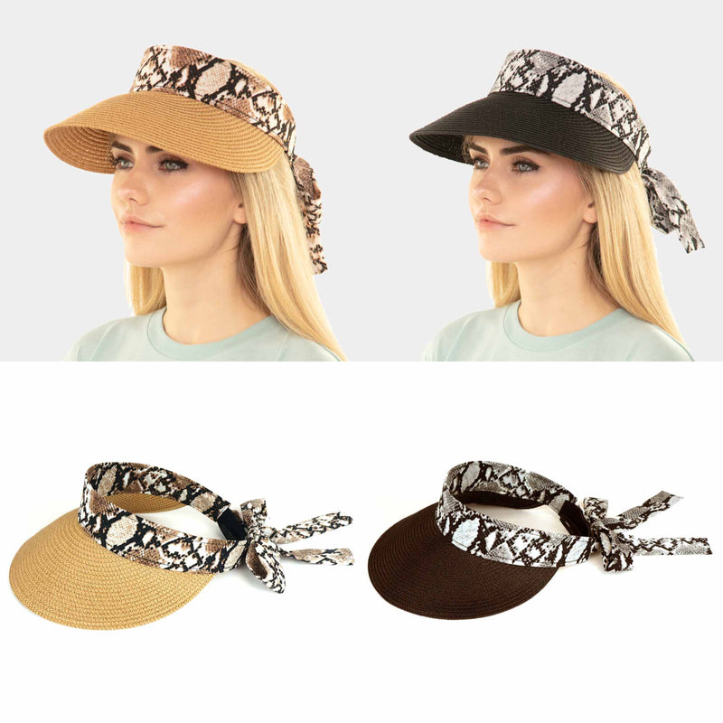 Snake Print Sun Visor