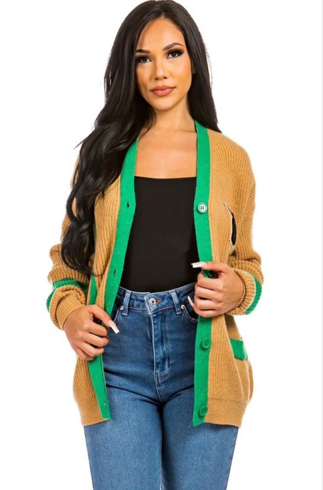 Beverly Patched Cardigan