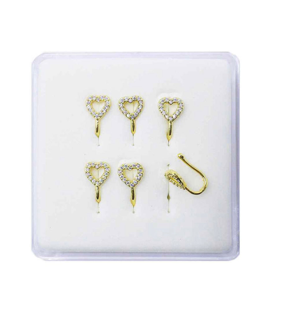 Heart Bling Nose Cuff