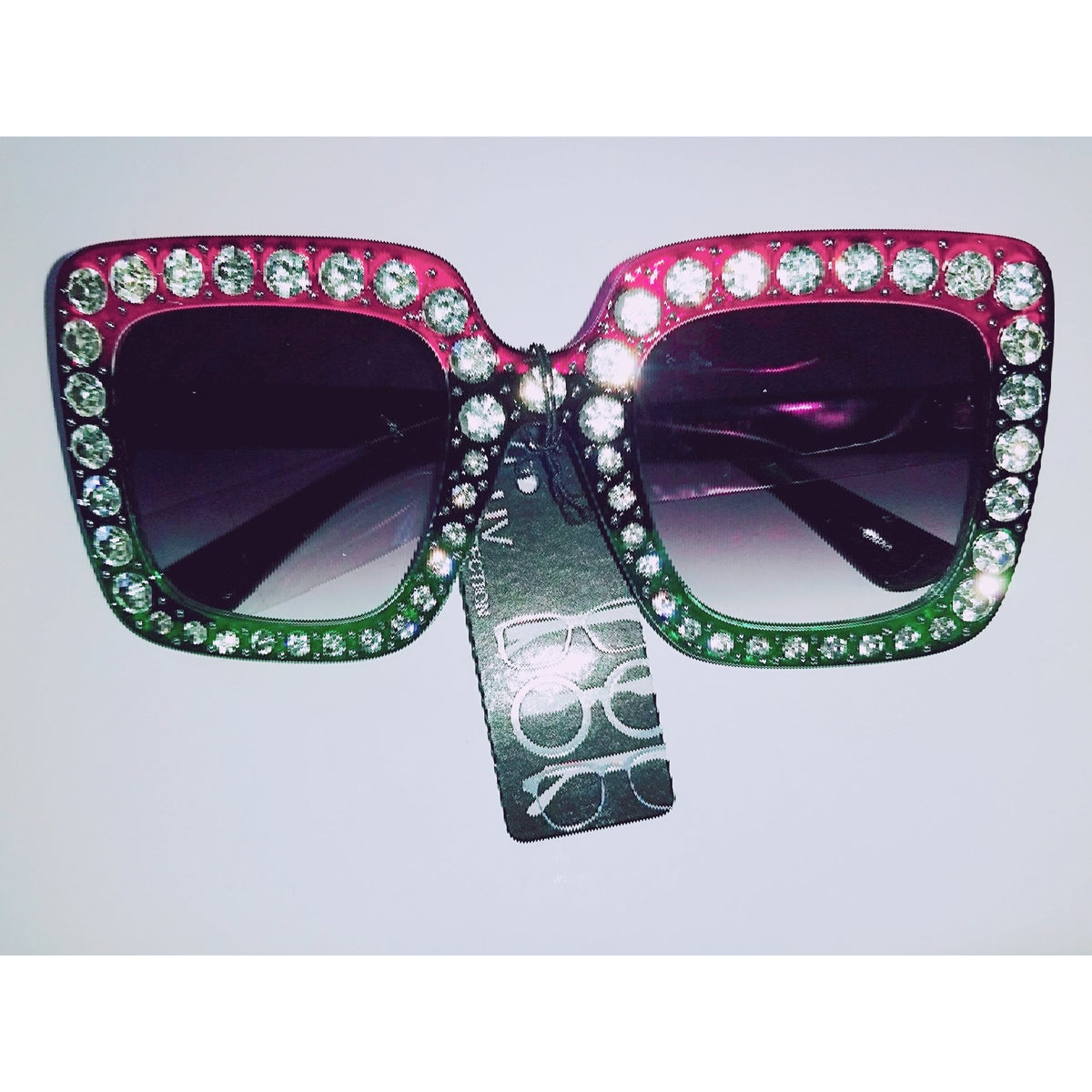 Diamond Luxe Color Block Sunglasses