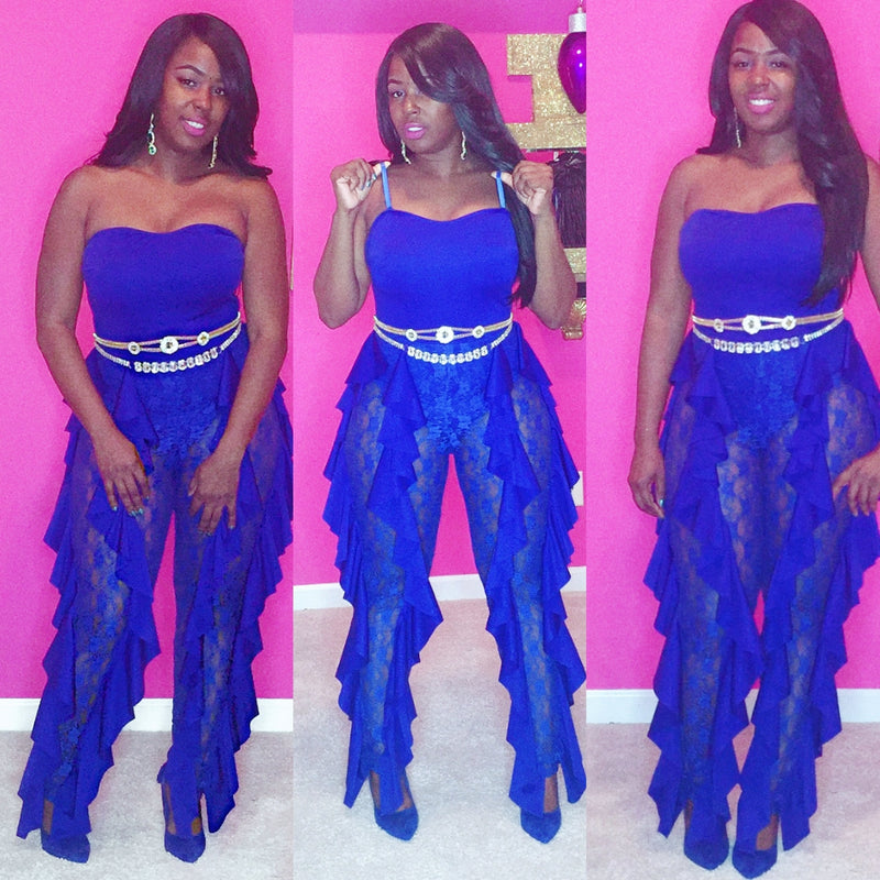 Lace Me Ruffled Jumpsuit