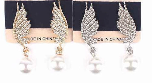 Angelic Pearl Wing Earrings  (2 Pair)
