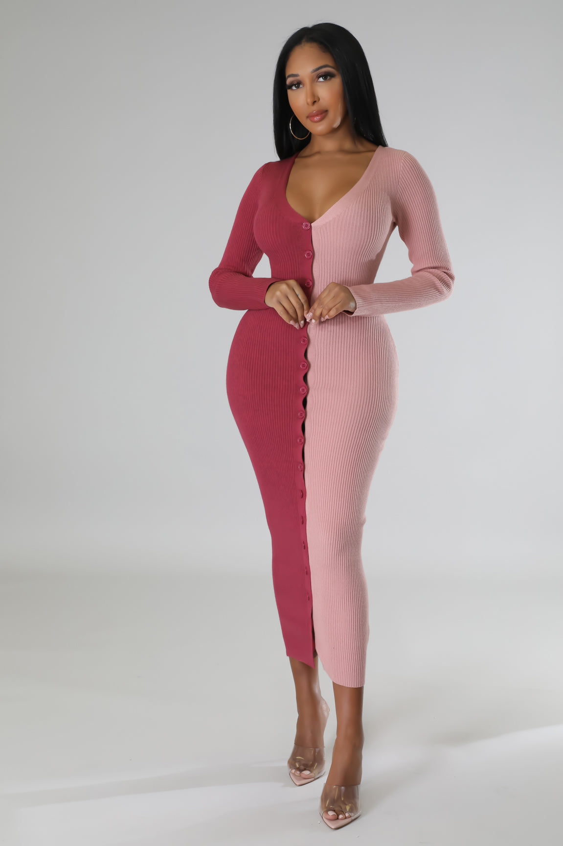 Button Me Up Knit Dress