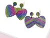 Rainbow Bling Heart Earrings (2 Pair)