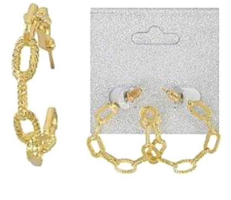 Oval Link Hoops (2 Pairs)