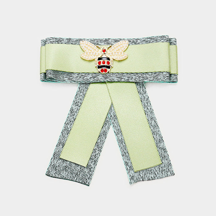Honey Bee Ribbon Brooch