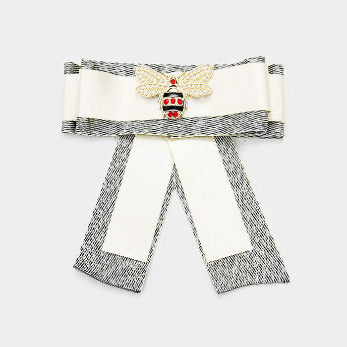 Honey Bee Ribbon Brooch