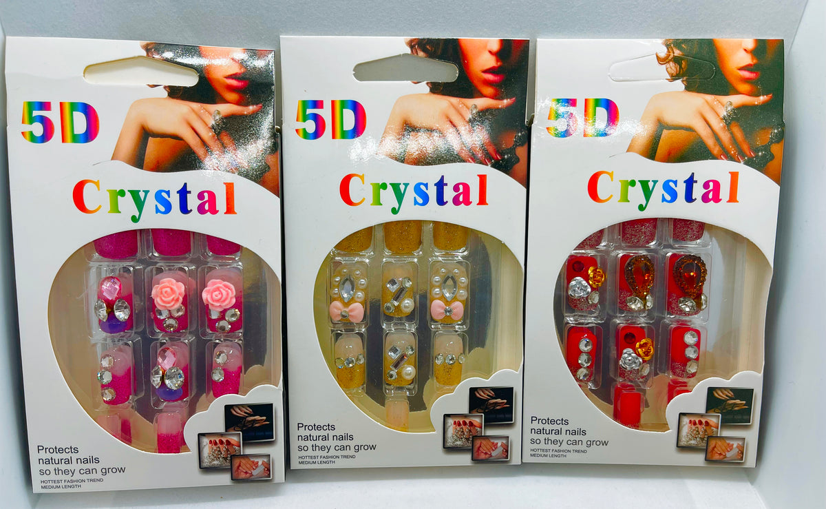 Flower Diamond 5D Nails