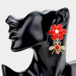 Bee Flower Earrings
