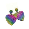 Rainbow Bling Heart Earrings (2 Pair)