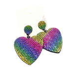 Rainbow Bling Heart Earrings (2 Pair)