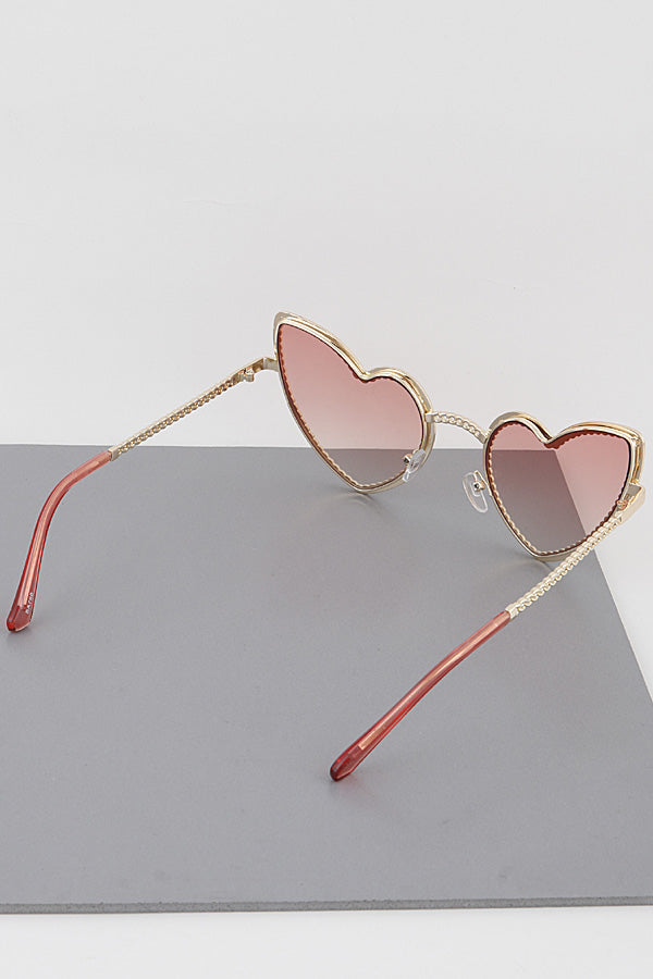 Rhinestone Heart Sunglasses