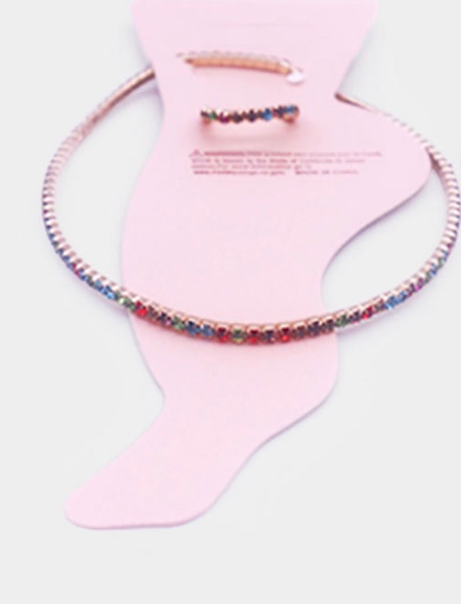Rainbow Anklet & Toe Set