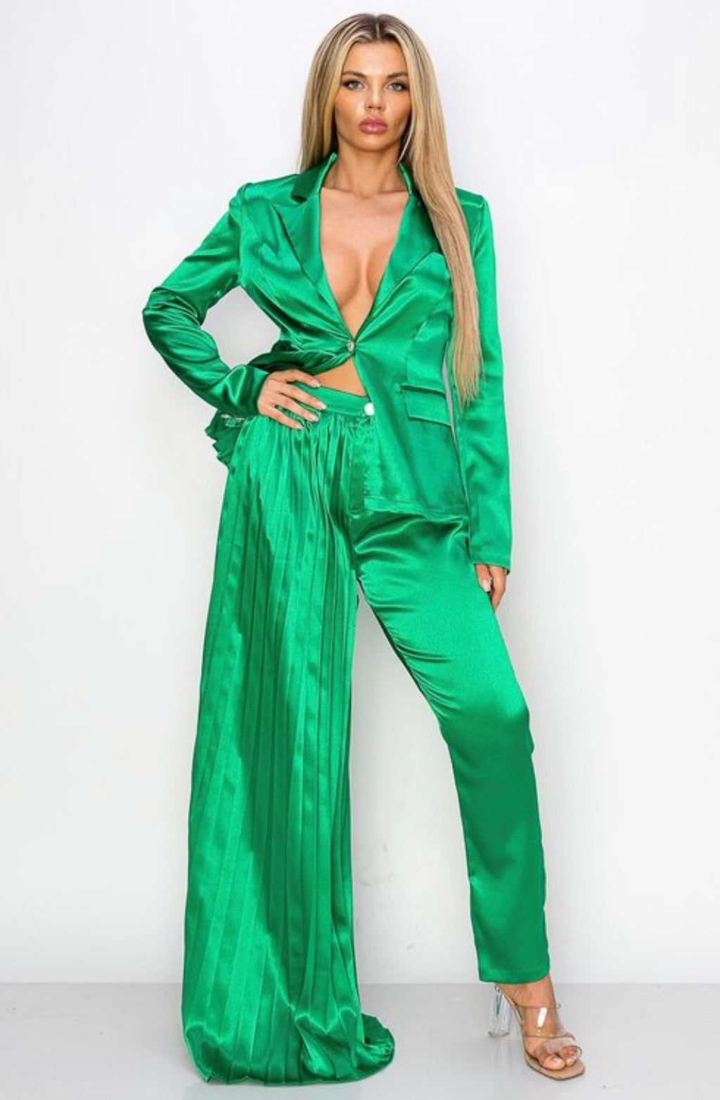 The Icon Blazer & Pants Set  (Green)