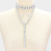 Y-Collar Crystal Choker Necklace Set