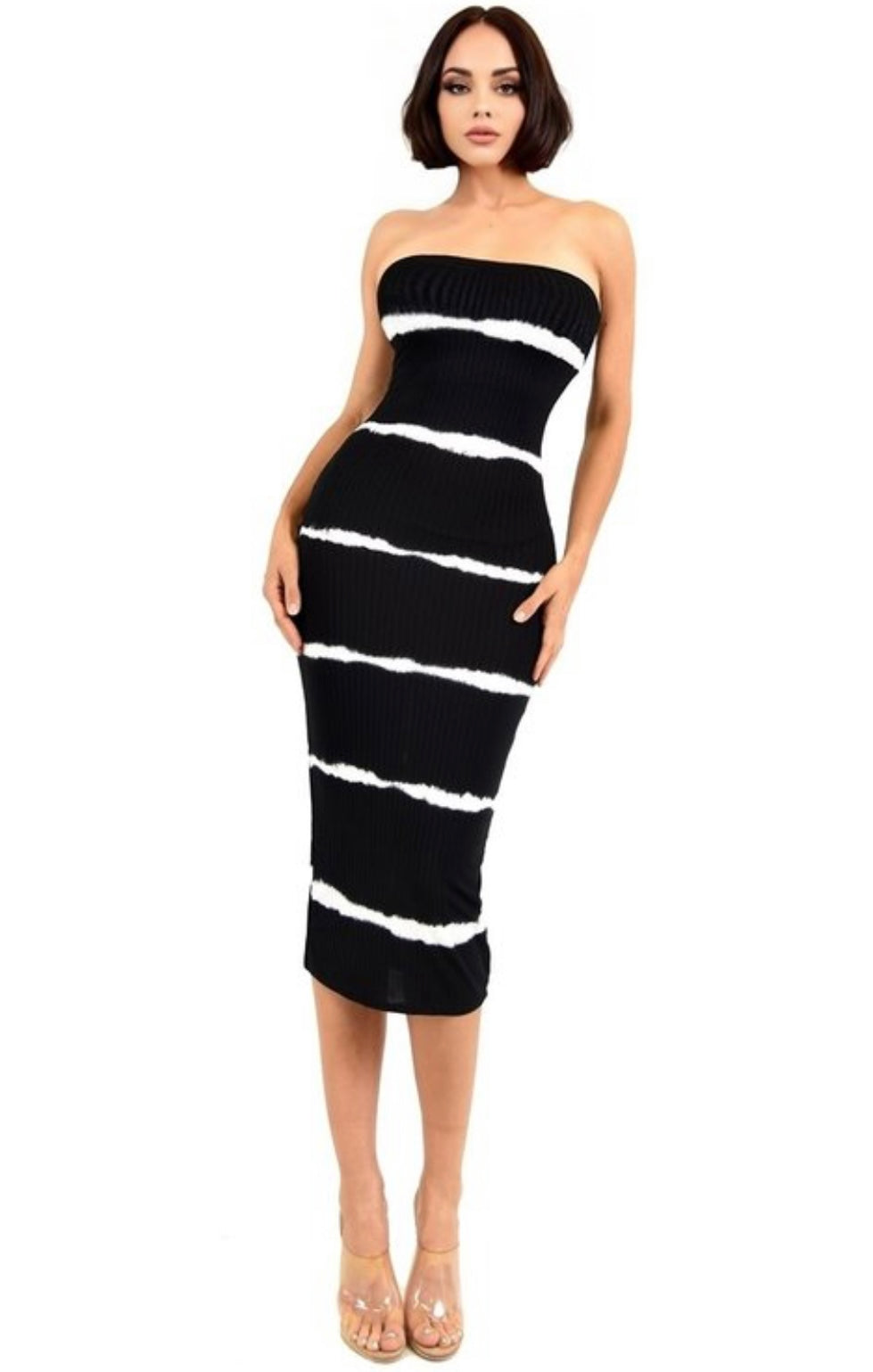 between the lines dress THE CURVE BETWEEN THE LINES DRESS IN BLACK THE OWN STUDIO