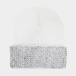 Embellished Rhinestone Beanie Hat