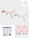 Heart Love Earring & Bracelet Set
