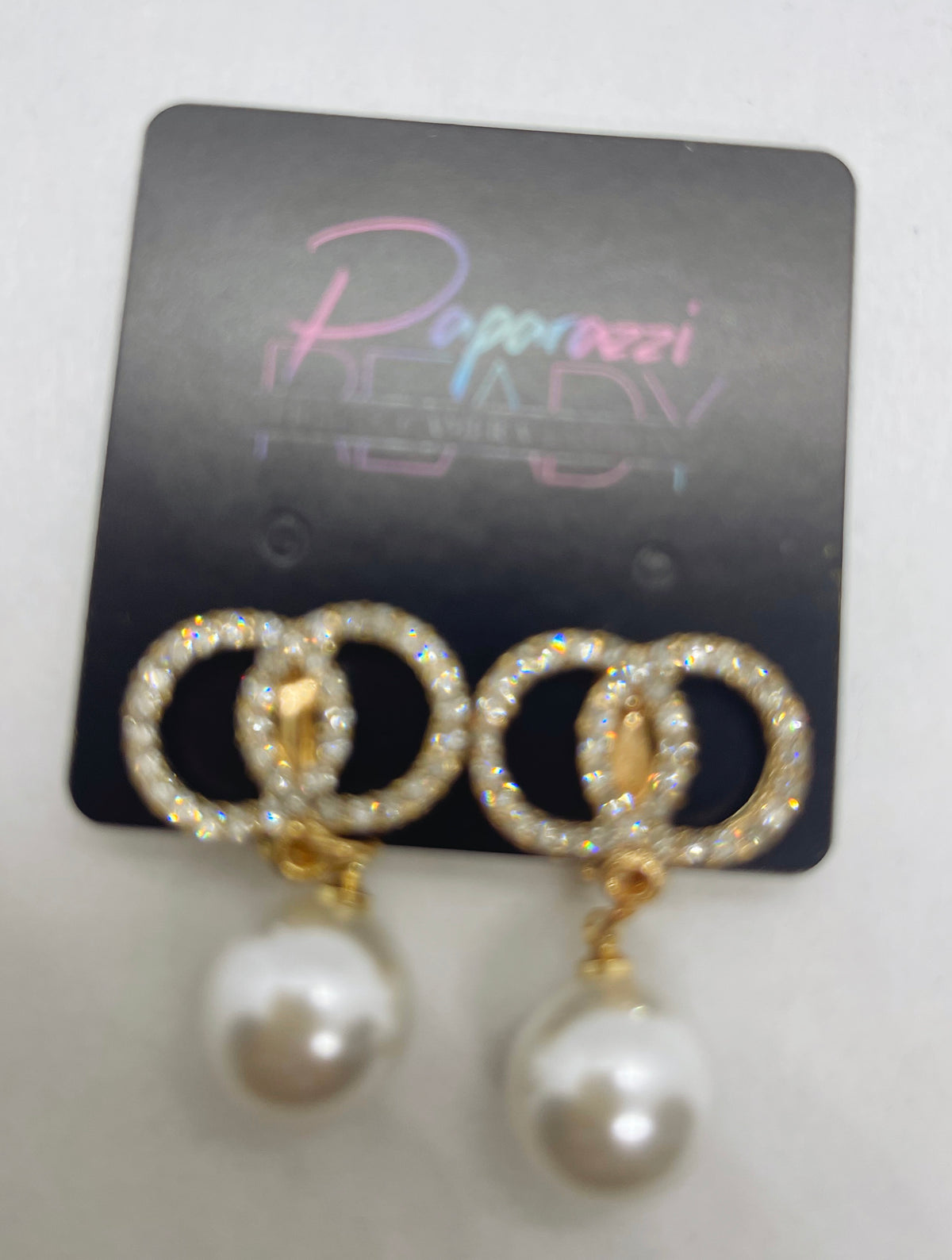 Double O Pearl Stud Earrings