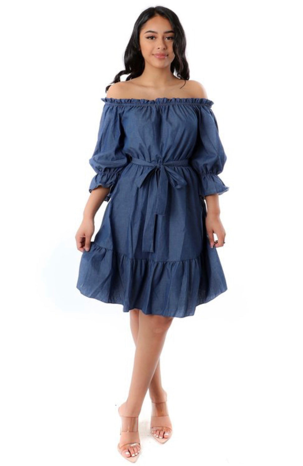 Off the Runway Denim Dress – Paparazzi Ready