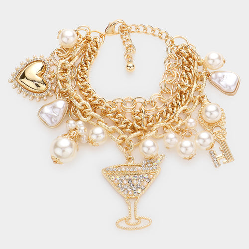 Cocktail Hour Necklace, Earring & Bracelet Set