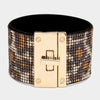 Rhinestone Lock Bracelet