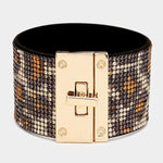 Rhinestone Lock Bracelet