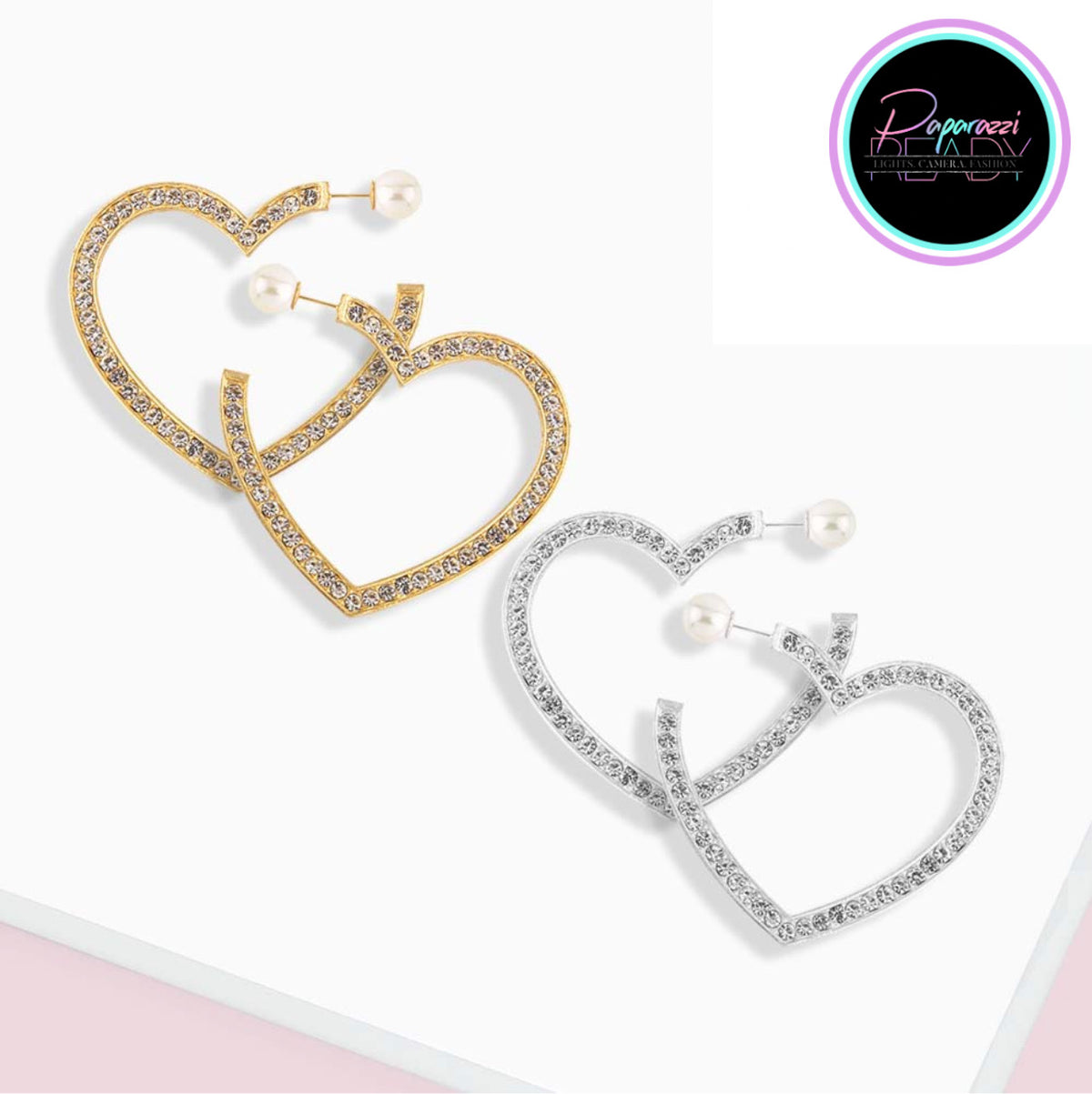 Heart Pearl Hoop Earring & Anklet Set