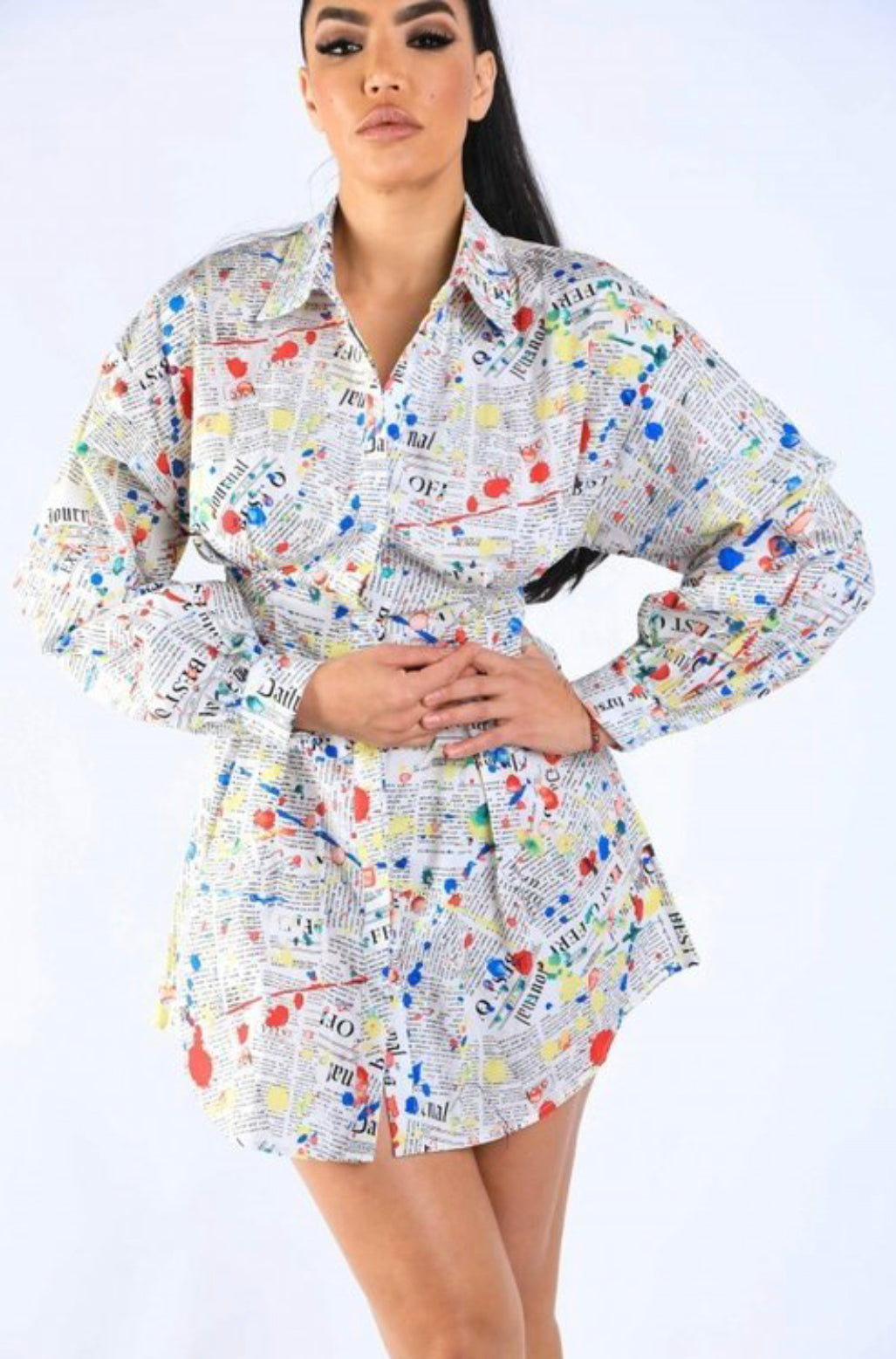 Paint me pretty shirt dress
