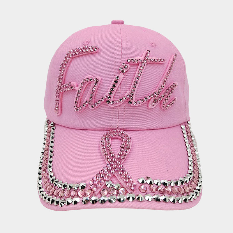 Faith Pink Ribbon Hat