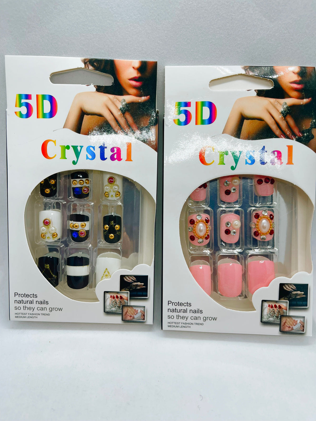 Diamonds and Pearls 5D Nails