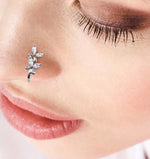 Double Butterfly Bling Nose Cuff