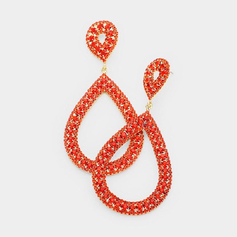 Orange Crush Teardrop Earrings