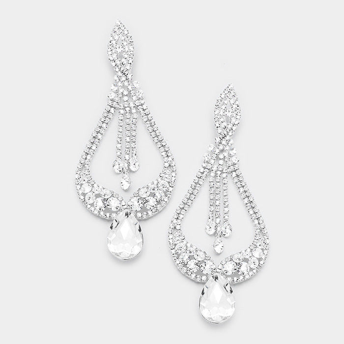 Crown Me Teardrop Chandelier earrings