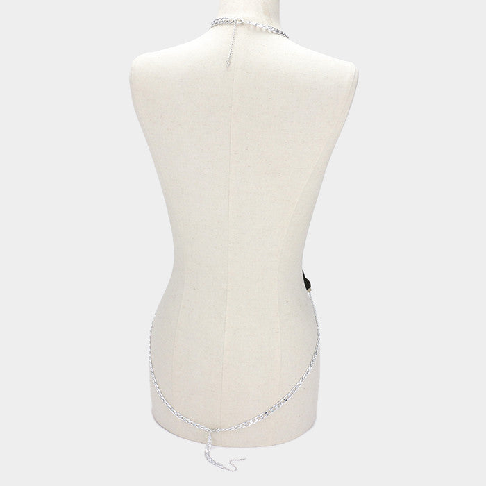 The "Elegant" Body chain Necklace & Earring Set