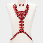 The "Elegant" Body chain Necklace & Earring Set