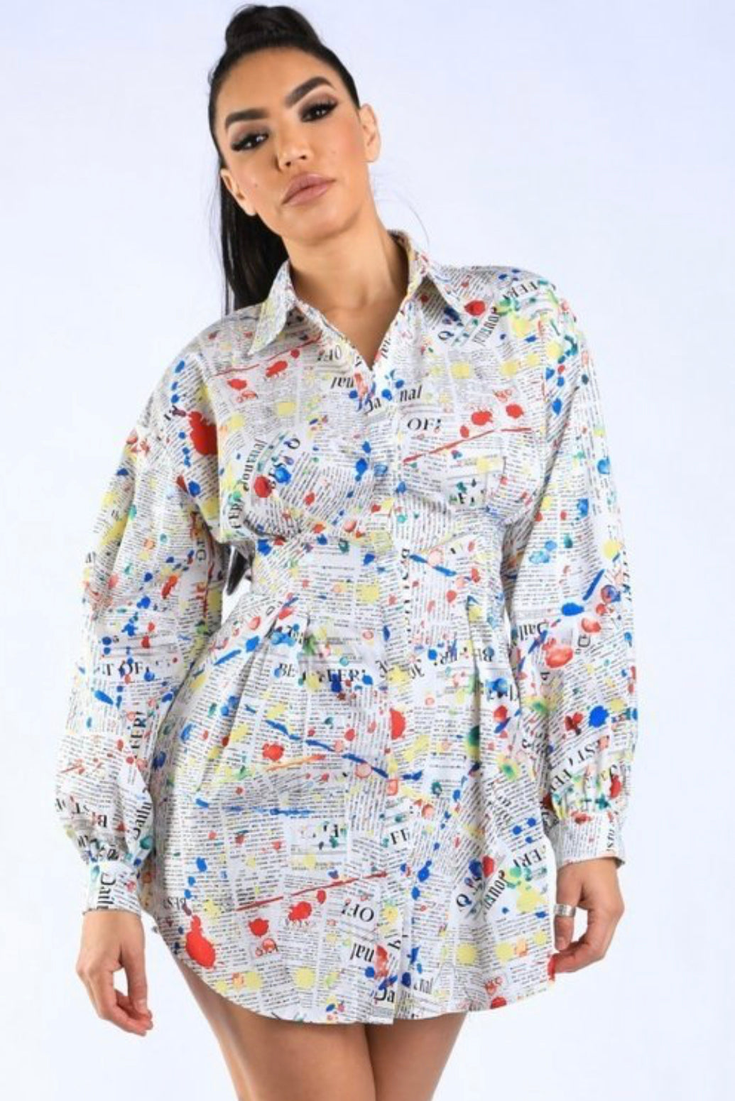 Paint me pretty shirt dress