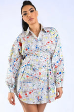 Paint me pretty shirt dress