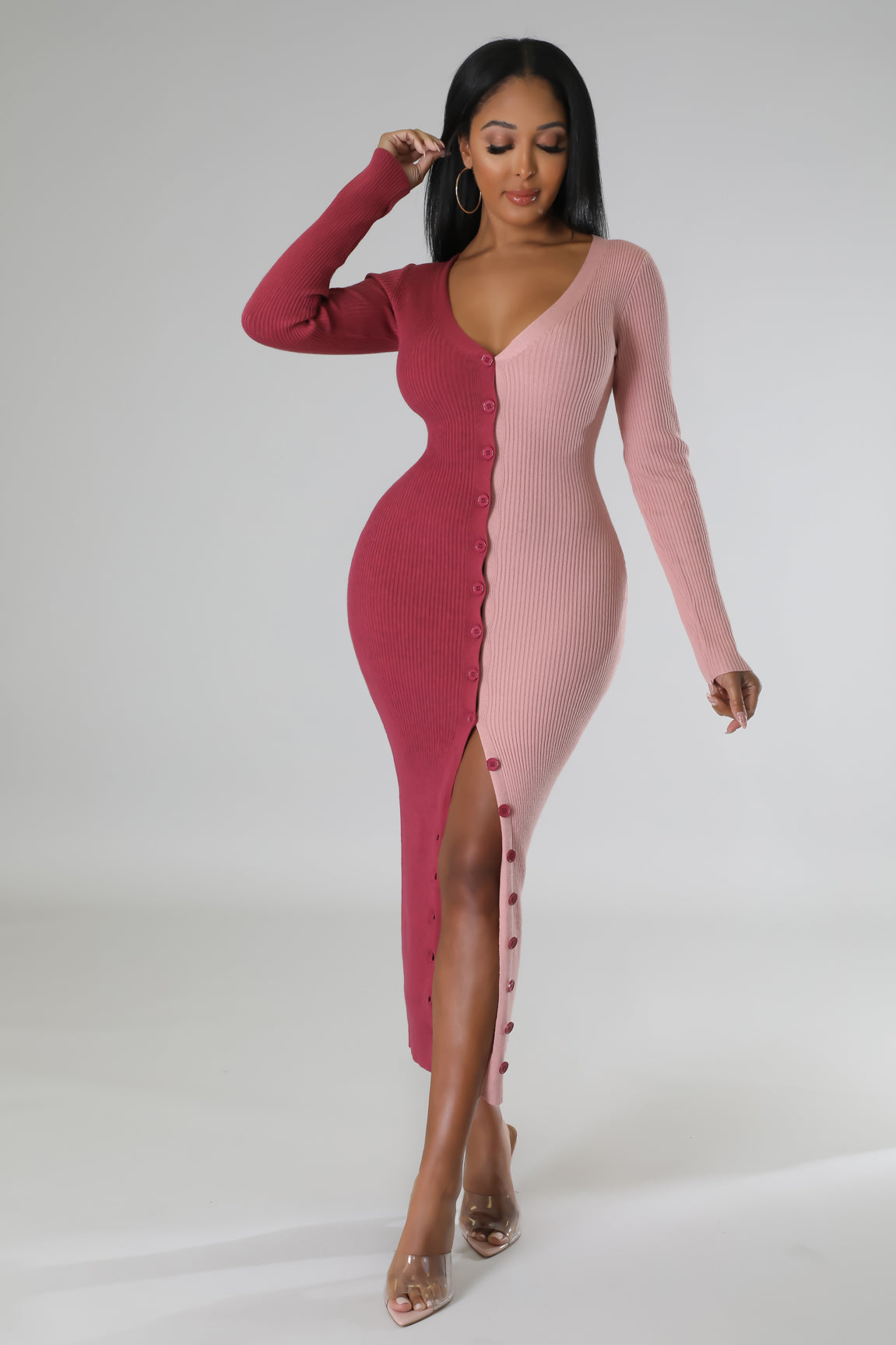 Button Me Up Knit Dress