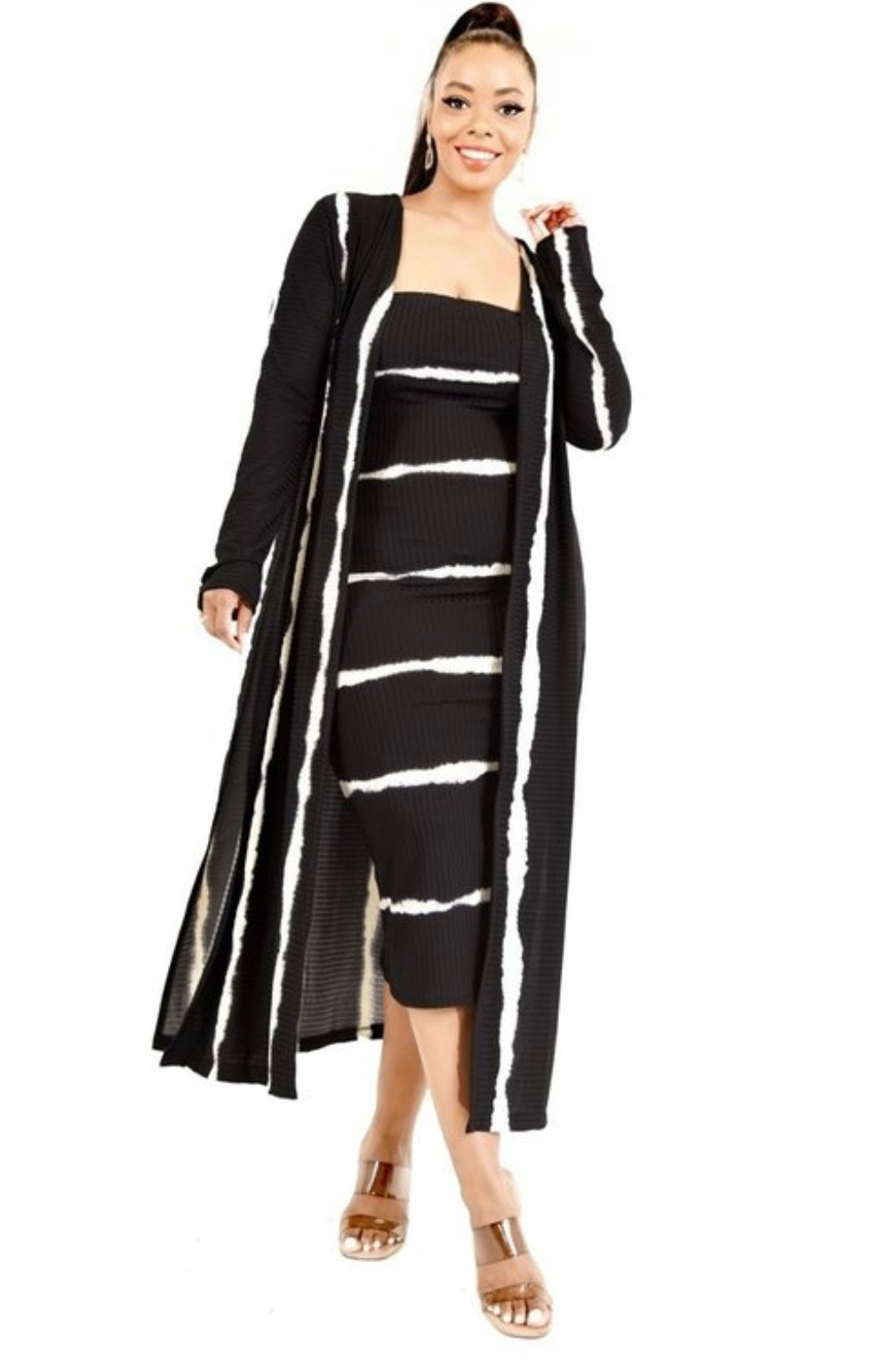 Between the Lines Dress (Plus Size)