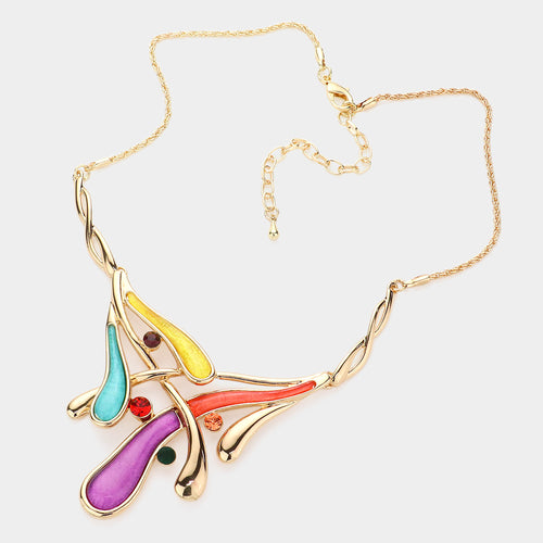 Abstract Necklace & Earring Set