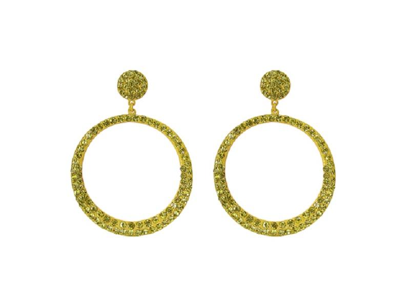 Classic Round Rhinestone Earrings