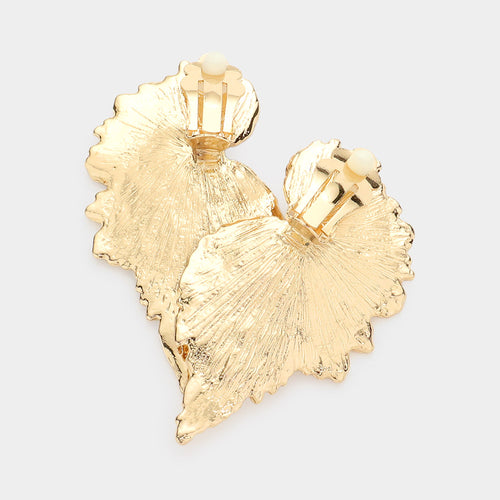 Golden Leaf (Clip On) Earrings