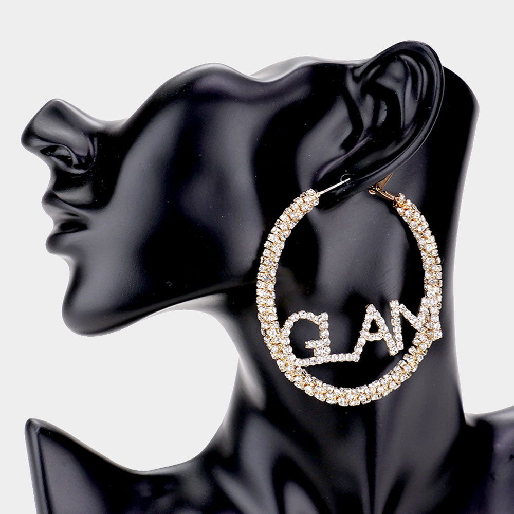 Glam Rhinestone Hoops