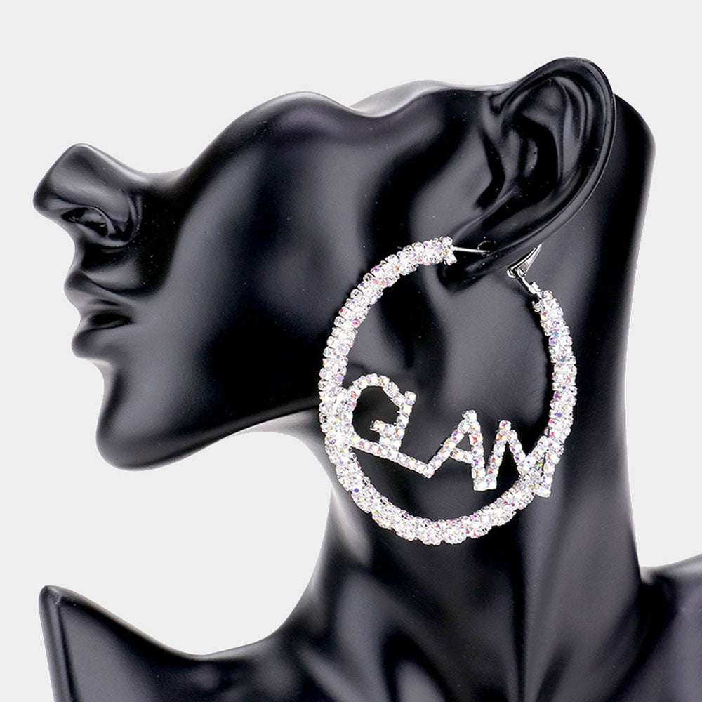 Glam Rhinestone Hoops