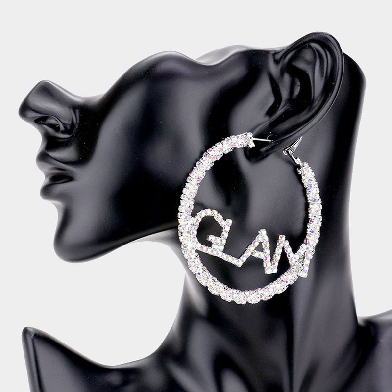 Glam Rhinestone Hoops