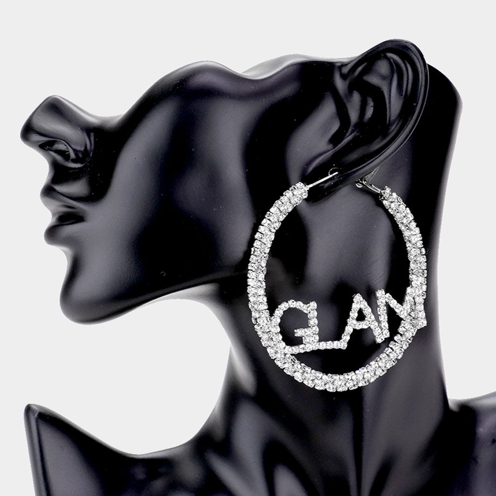 Glam Rhinestone Hoops