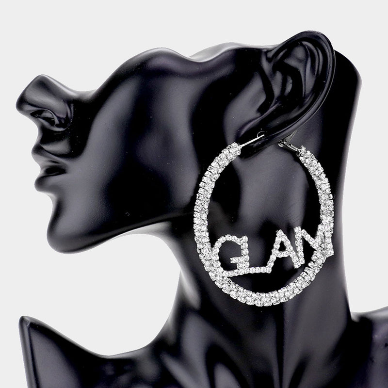 Glam Rhinestone Hoops