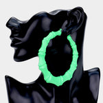 Neon Bamboo Earrings