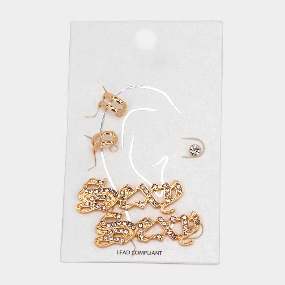 Rhinestone Ear Cuff